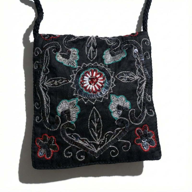 Embroidered Boho Style Shoulder Bag Rolling Bargains