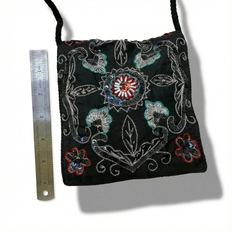 Embroidered Boho Style Shoulder Bag Rolling Bargains