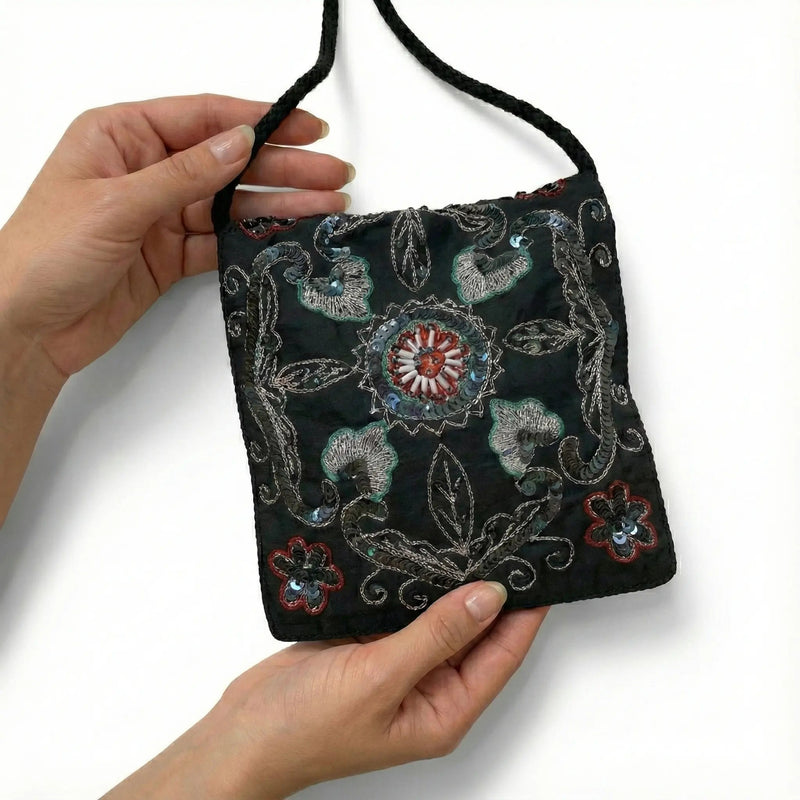 Embroidered Boho Style Shoulder Bag Rolling Bargains