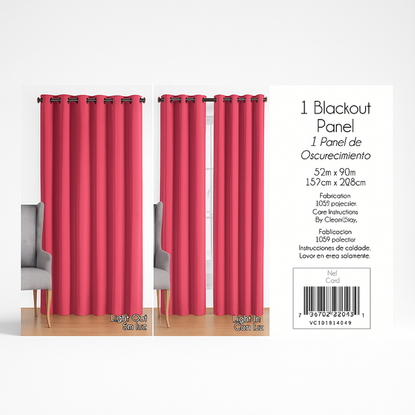 Pair of Thermal Insulating Blackout Eyelet Curtains