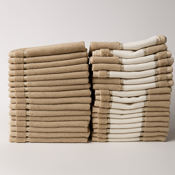 Elegant Beige Bath Hand Towel