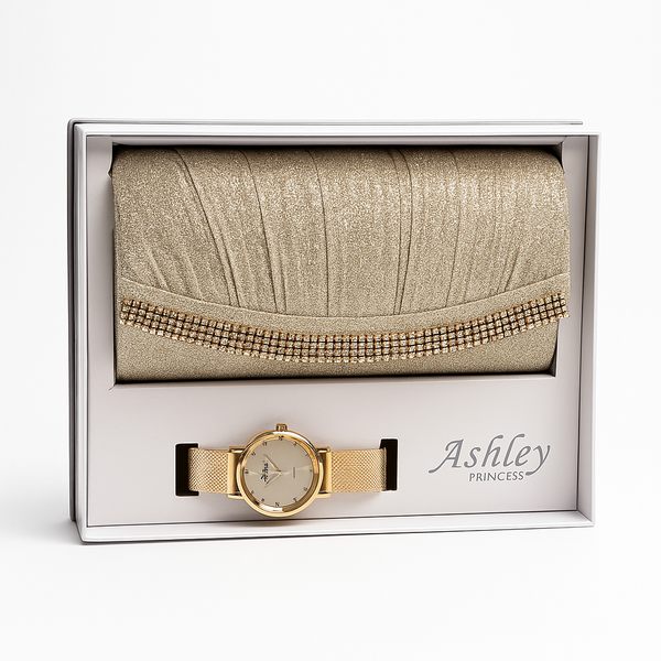 Ashley Elegant Watch And CLutch Set