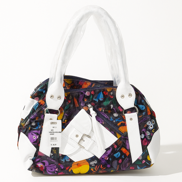 Colorful Patterned Bowler Bag