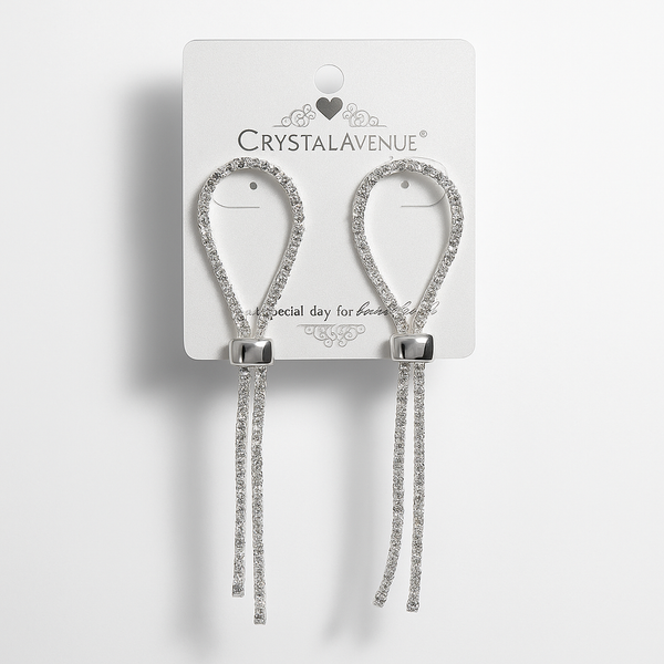 Crystal Avenue Slider Drop Earrings.