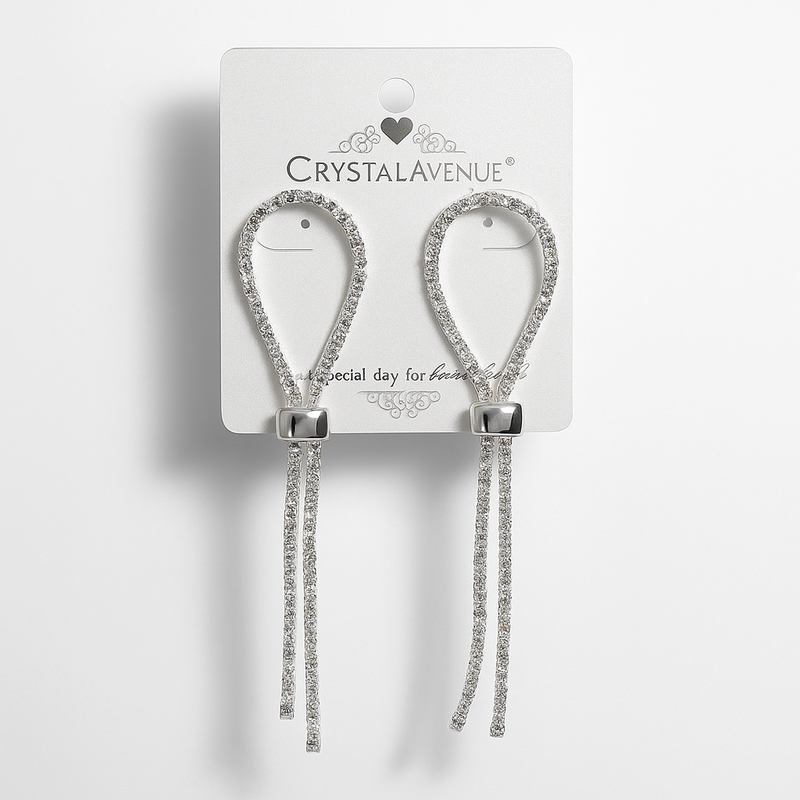 Crystal Avenue Slider Drop Earrings.