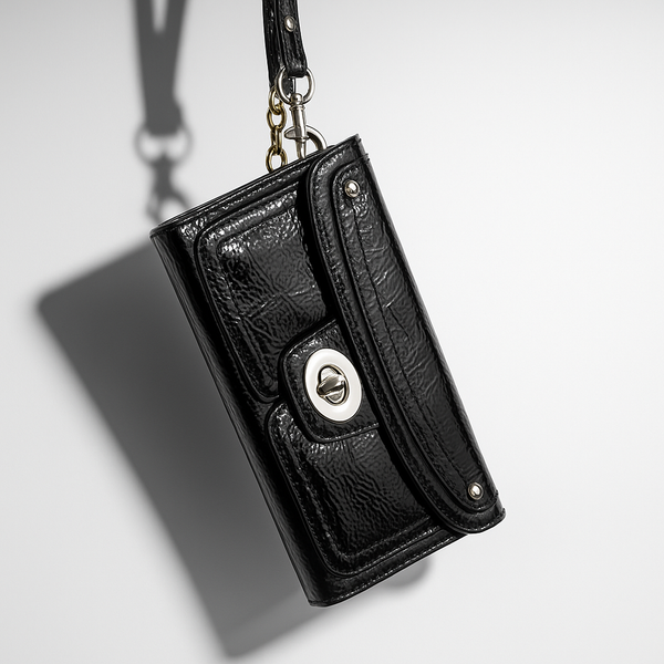 Black Patent Leather Wallet/Clutch
