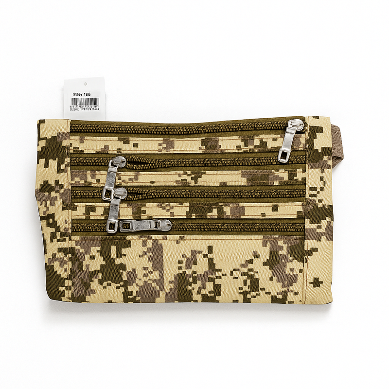 Camouflage Multi-Zipper Pouch