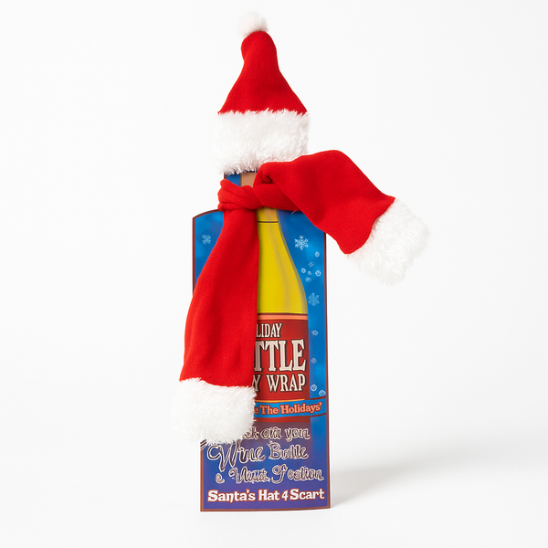 Holiday Bottle Cap N' Wrap Santa's Scarf and Hat