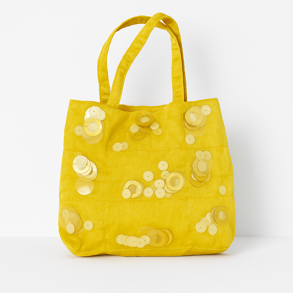 Sequin-embellished mini tote bag