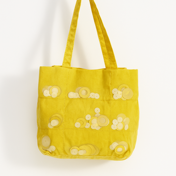 Sequin-embellished mini tote bag