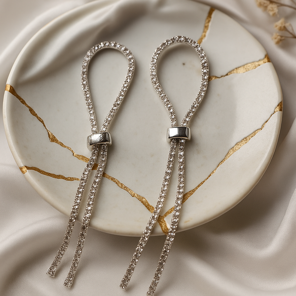 Crystal Avenue Slider Drop Earrings.