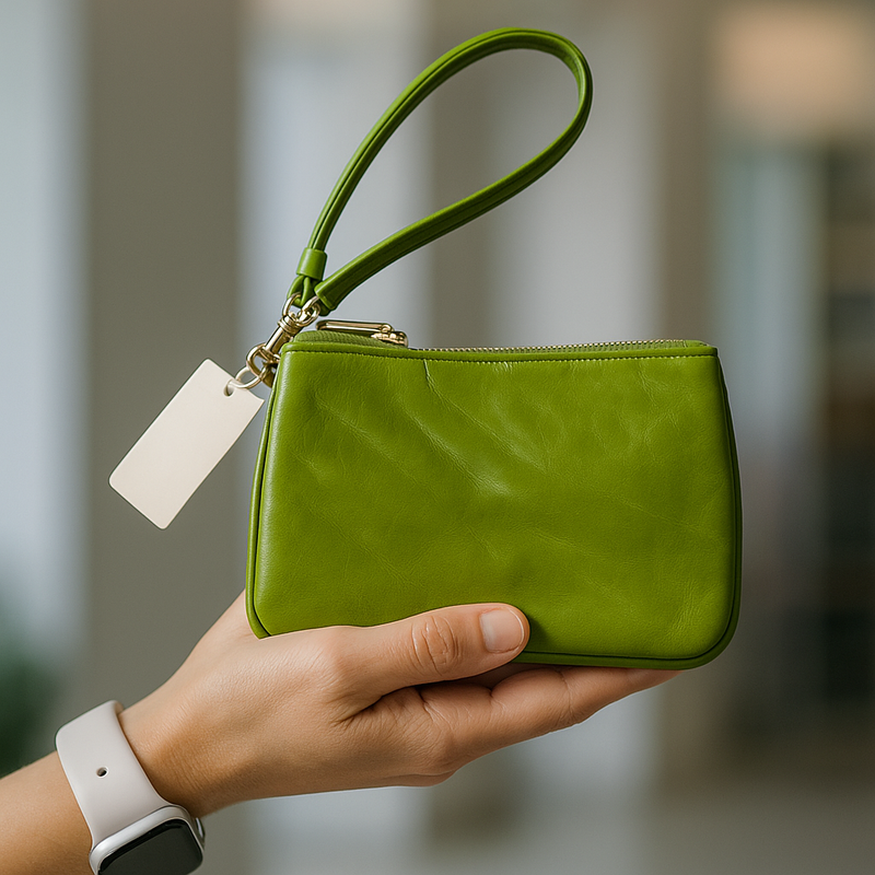 Coach leather wristlet accessory pouch