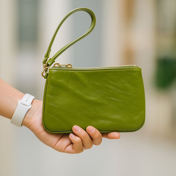 Coach leather wristlet accessory pouch