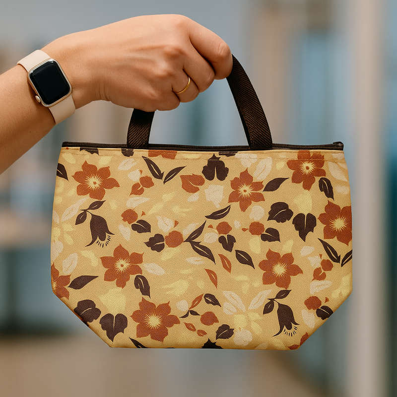 Floral Print Small Tote Bag