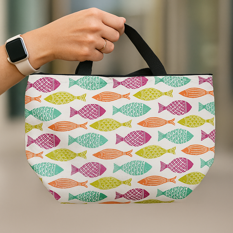 Floral Print Small Tote Bag