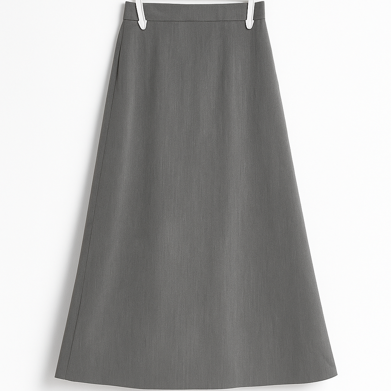 Relaxed Fit Full Length Solid Color Skirt Rolling Bargains