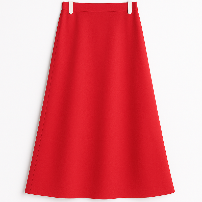 Relaxed Fit Full Length Solid Color Skirt Rolling Bargains