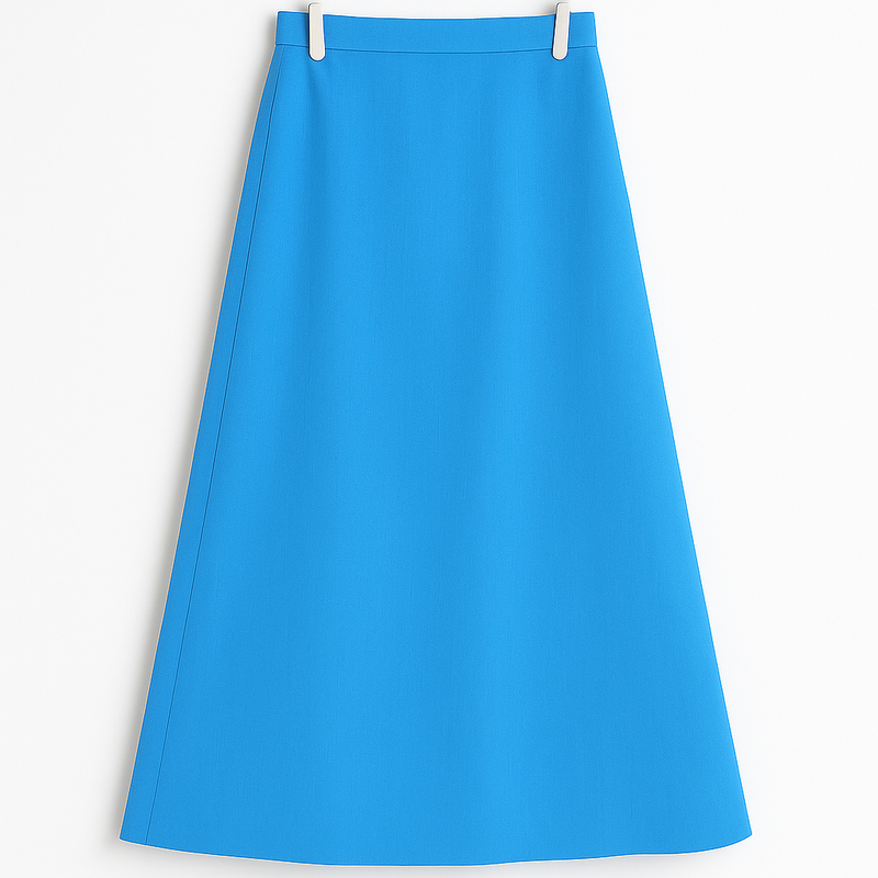 Relaxed Fit Full Length Solid Color Skirt Rolling Bargains