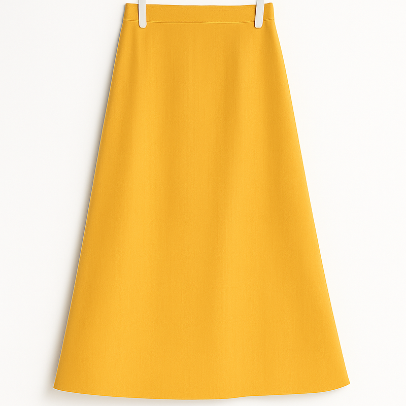 Relaxed Fit Full Length Solid Color Skirt Rolling Bargains