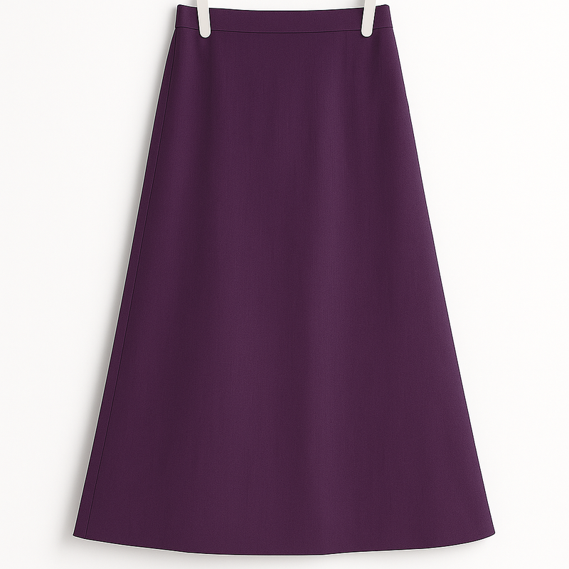 Relaxed Fit Full Length Solid Color Skirt Rolling Bargains