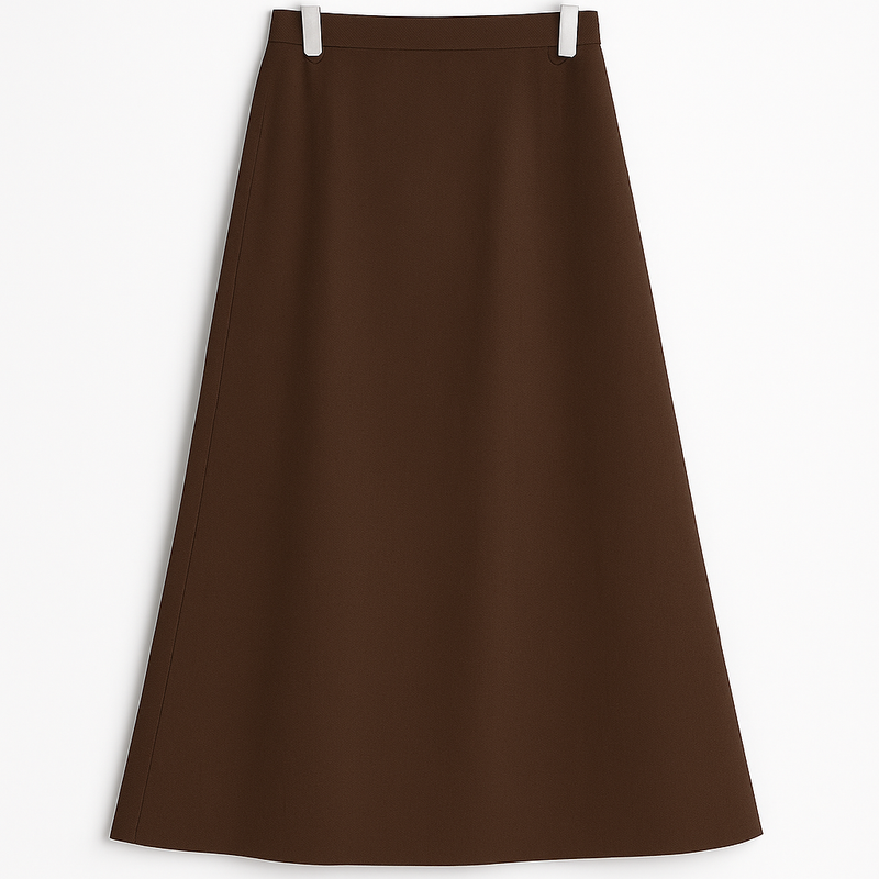 Relaxed Fit Full Length Solid Color Skirt Rolling Bargains