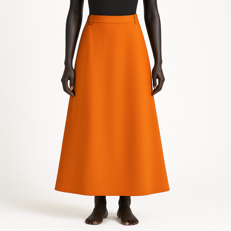 Relaxed Fit Full Length Solid Color Skirt Rolling Bargains