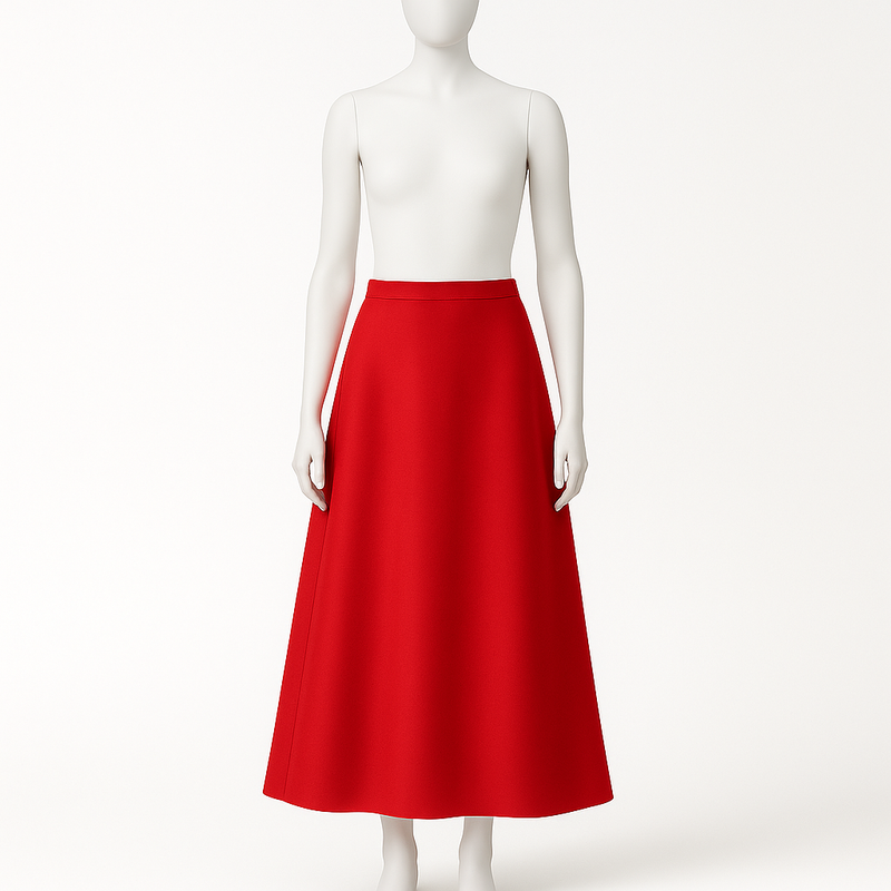 Relaxed Fit Full Length Solid Color Skirt Rolling Bargains