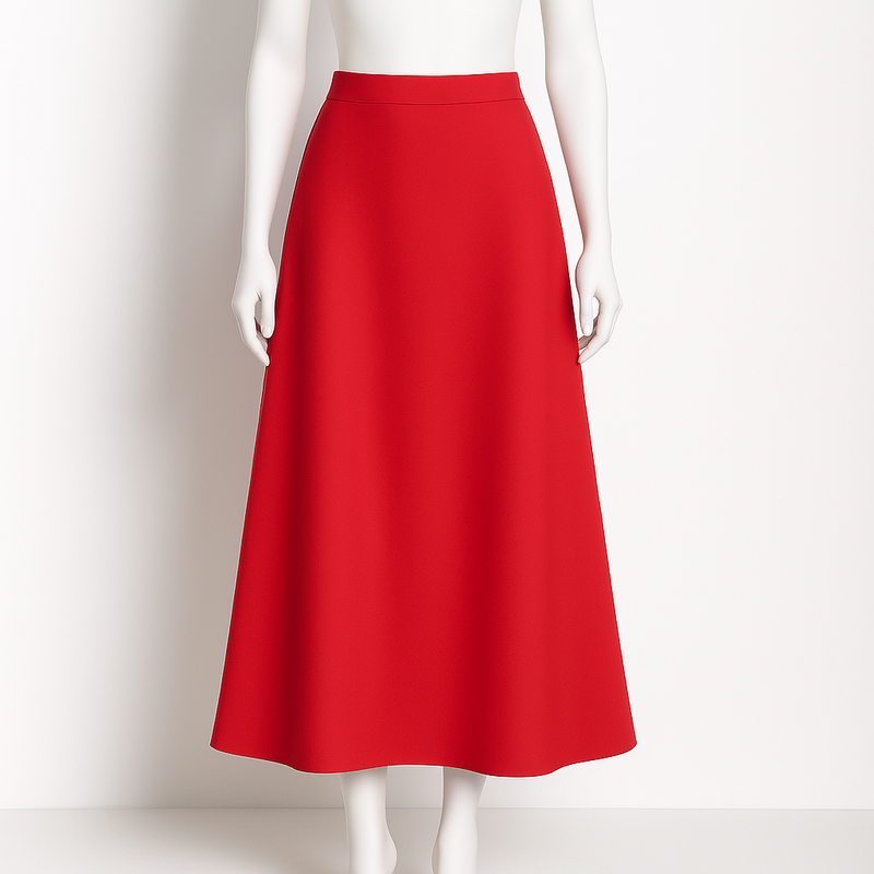 Relaxed Fit Full Length Solid Color Skirt Rolling Bargains