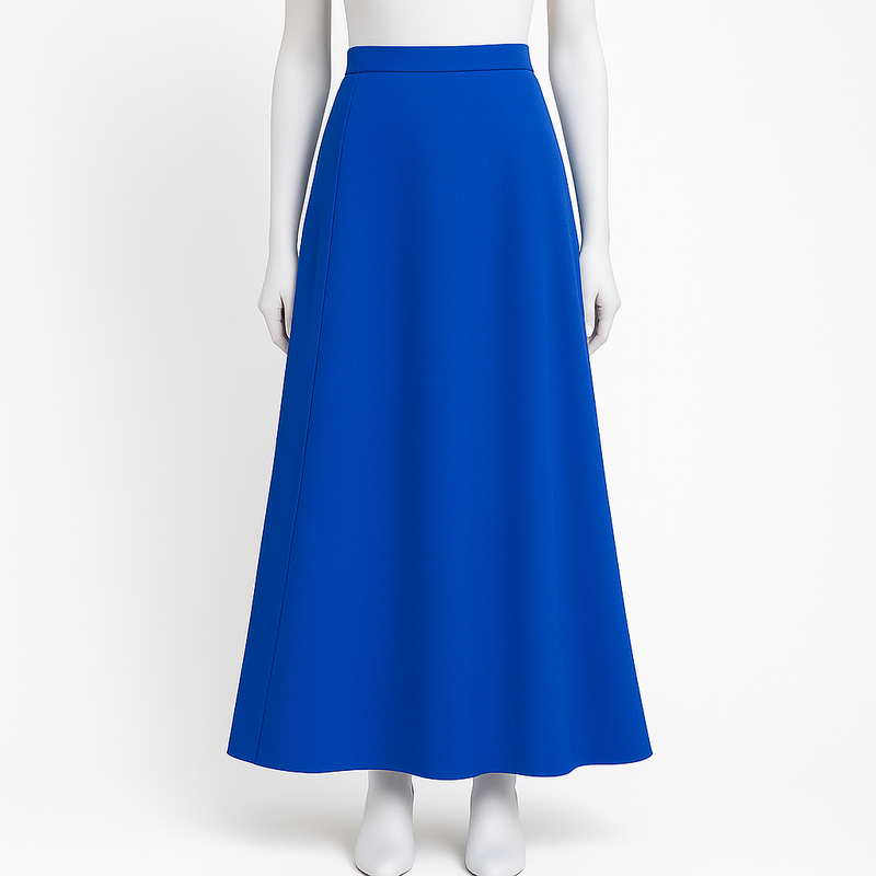 Relaxed Fit Full Length Solid Color Skirt Rolling Bargains