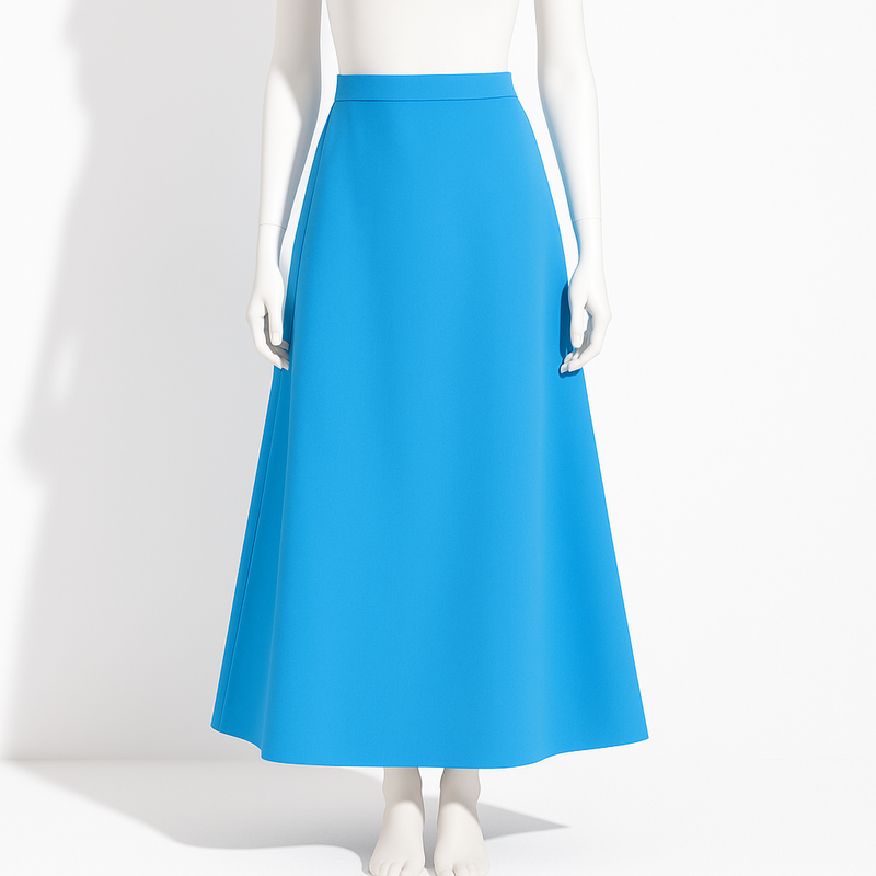 Relaxed Fit Full Length Solid Color Skirt Rolling Bargains