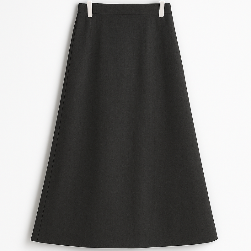 Relaxed Fit Full Length Solid Color Skirt Rolling Bargains