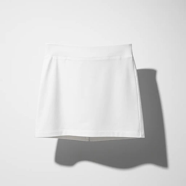 White High-Waist Athletic Skirt - One Size Rolling Bargains