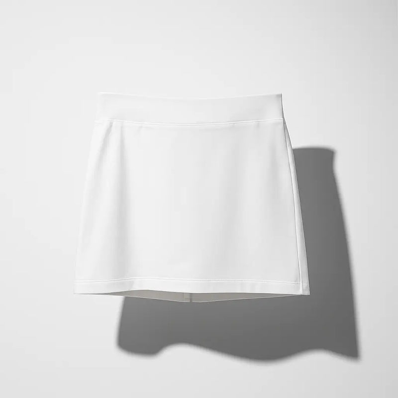 White High-Waist Athletic Skirt - One Size Rolling Bargains