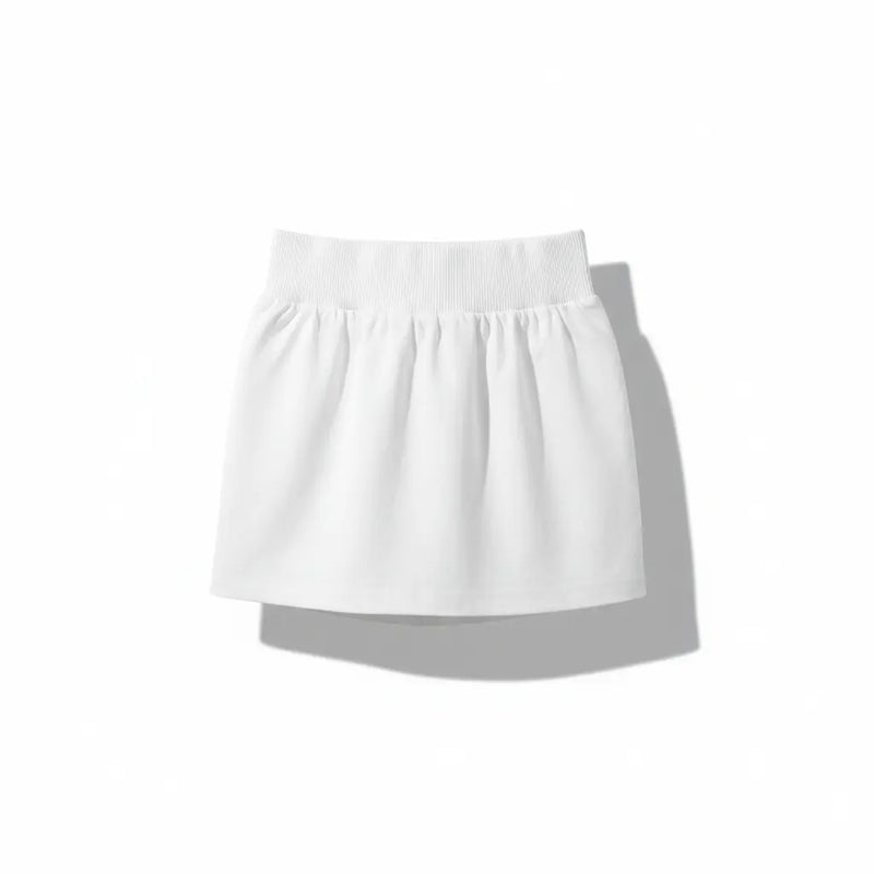 White High-Waist Athletic Skirt - One Size Rolling Bargains
