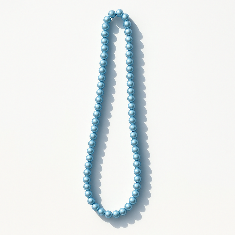 aux Pearl Necklace Single Strand Round Beads 8mm Classic Fashion Jewelry Gift Rolling Bargains