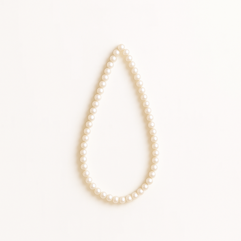 aux Pearl Necklace Single Strand Round Beads 8mm Classic Fashion Jewelry Gift Rolling Bargains