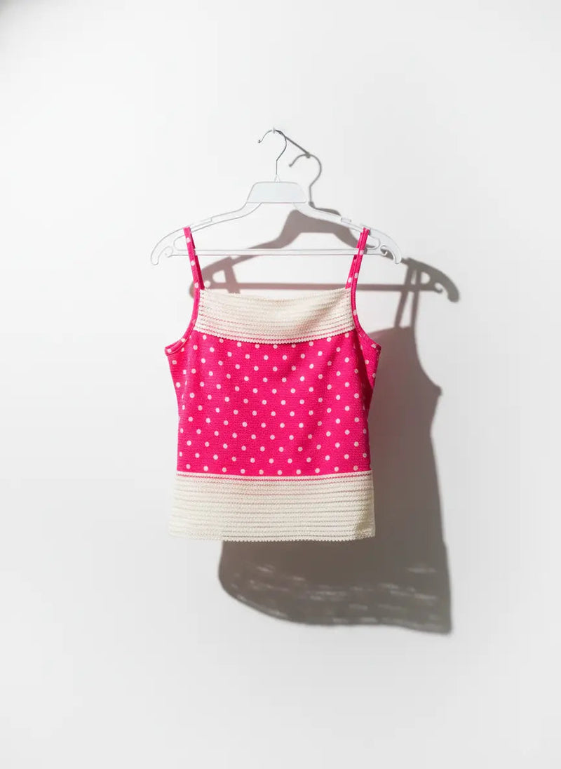 Pretty Polka Dot Cami Top Rolling Bargains